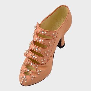 Vintage Just the Right Shoe Promenade Peach Pearls Raine-Willitts Designs